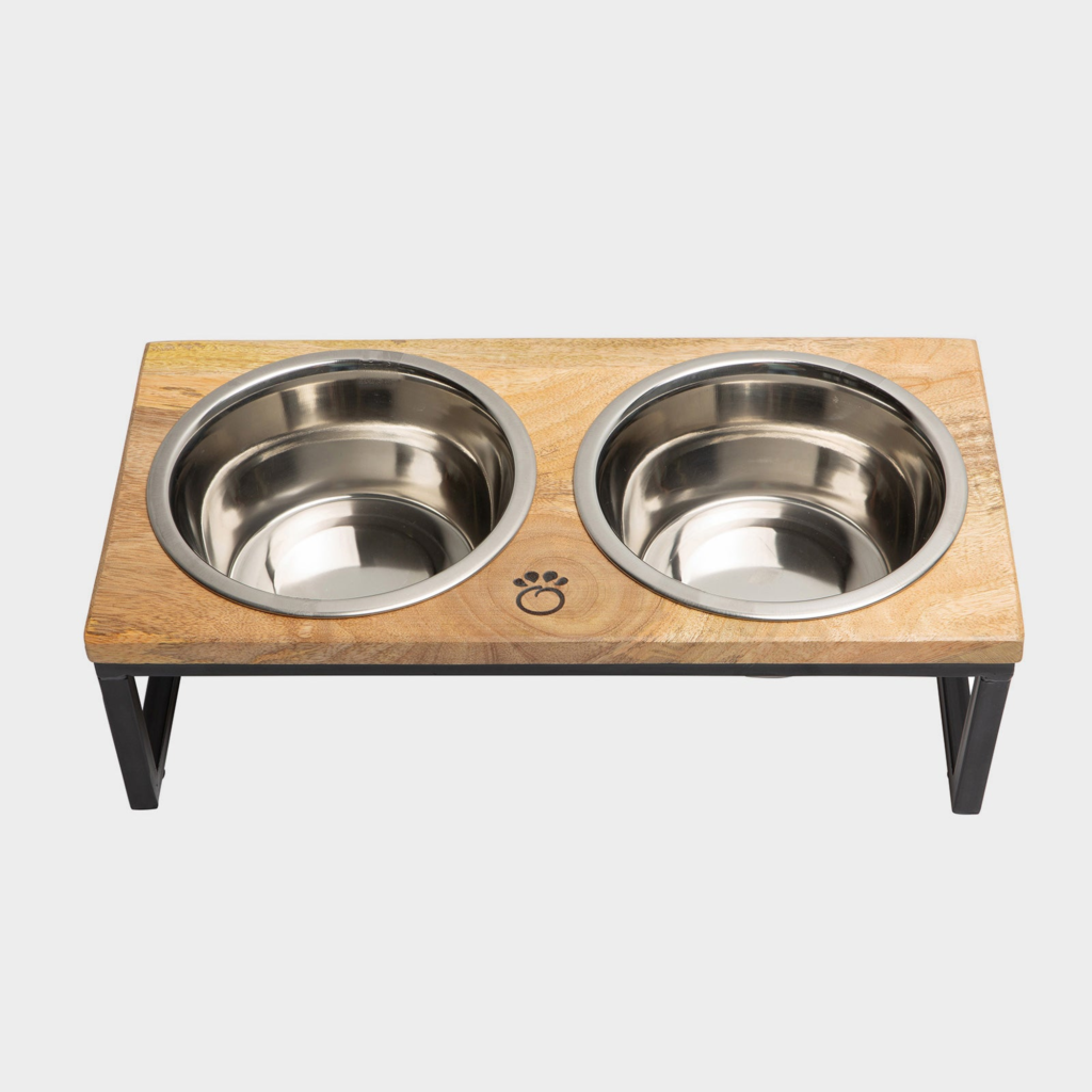 GF Pet Wood & Metal Elevated Feeder, Large