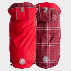 GF Pet Reversible ElastoFit Raincoat, Red, XL