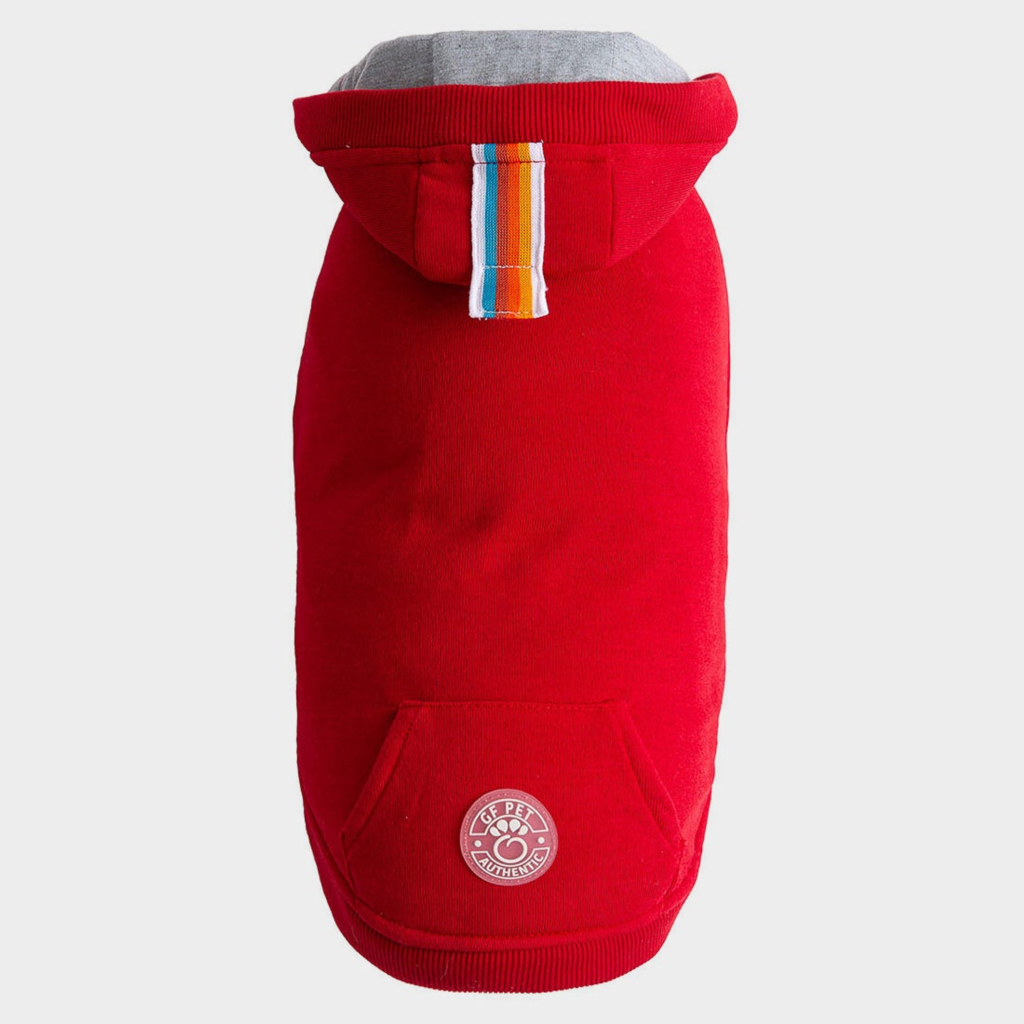 GF Pet Elasto-Fit Urban Dog Hoodie, Red, Large
