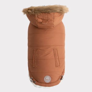 GF Pet Elasto-Fit Urban Dog Parka, Caramel, Medium