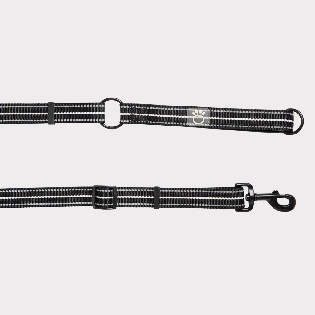 GF Pet Reflective EEZY-6 Leash, Black, M/L
