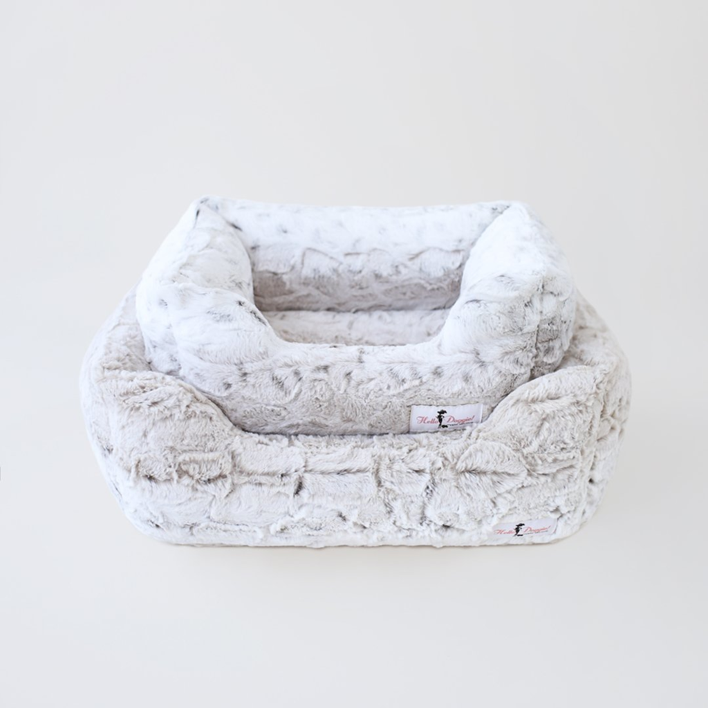 Hello Doggie Deluxe Dog Bed, Pearl Leopard